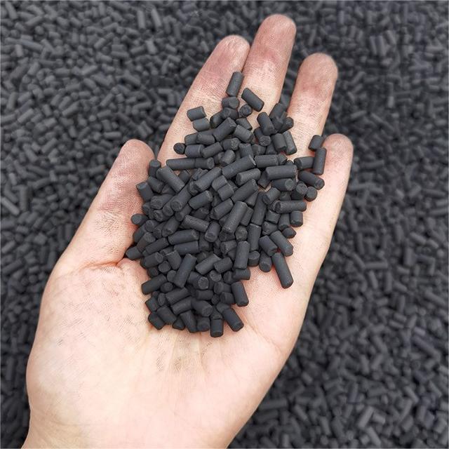 Columnar activated carbon for gas and water treatment, air purifier use